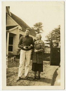 Helen Keller with Unidentified Man