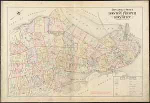 Outline and index map of Boston proper and Roxbury