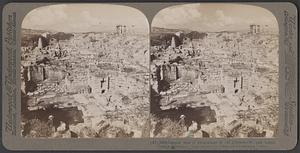 General view of excavations at old Corinth - W. past Apollo Temple, Greece