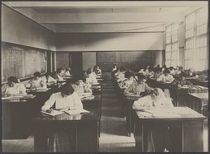 Commercial Department, Newton Technical High School, c. 1906