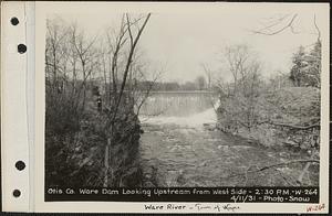 Otis Co., Ware Dam, looking upstream from west side, Ware River, Ware, Mass., 2:30 PM Apr. 11, 1931