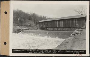 Gilbertville lower dam from east side of Ware River, looking upstream, Gilbertville, Hardwick, Mass., 11:43 AM, Apr. 1, 1932