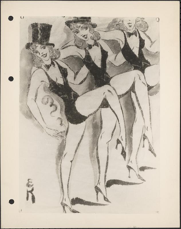 Three chorus girls