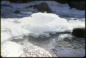 Melting ice by running water