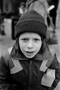 Kid with stocking hat