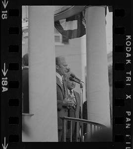President Ford speaking in Exeter, New Hampshire