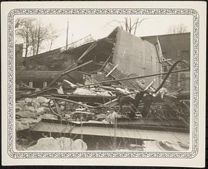 Ruins of Main Street bridge after flood waters receded