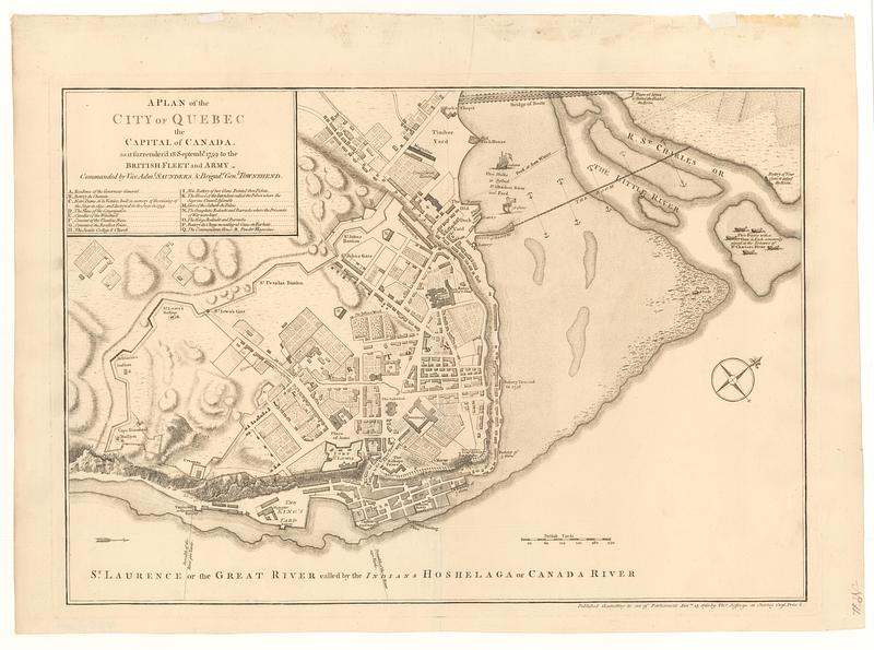 A plan of the city of Quebec the capital of Canada