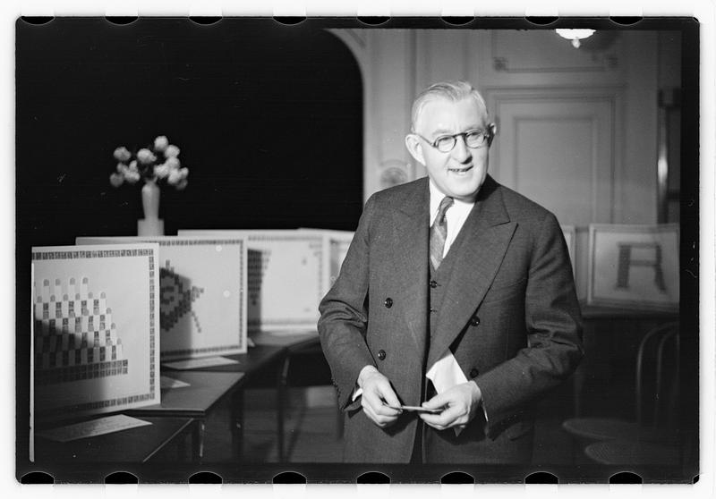 Ernest D. Chase pres., birthday card of stamps
