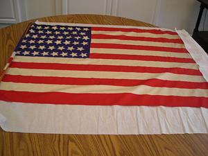 Silk U.S. flag with 46 stars