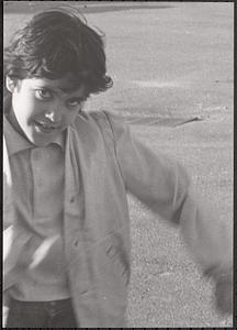Closeup of a young person