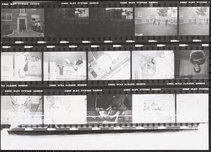 Contact sheet with many images taken at Newtowne Court and CCAC