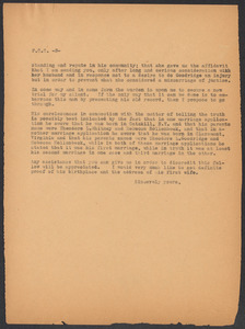 Sacco-Vanzetti Case Records, 1920-1928. Defense Papers. Correspondence of Fred H. Moore to [Fragment of letter to unnamed correspondent], n.d. Box 10, Folder 44, Harvard Law School Library, Historical & Special Collections