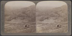 From Mt. Ebal, s. over Jacob's well and Joseph's tomb to Mt. Gerizim toward Jerusalem, Palestine