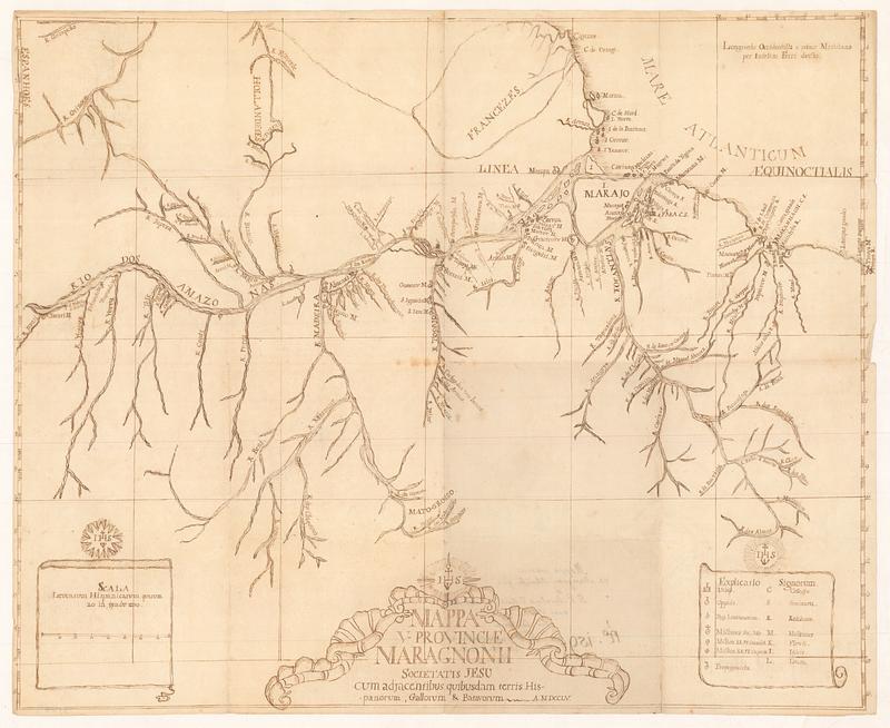 Mappa V - Provinciae Maragnonii Societatis Jesu cum adjacentibus quibusdam terris Hispanorum, Gallorum & Batavorum