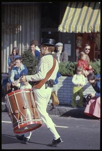 Drummer, parade, Tremont Street, Boston
