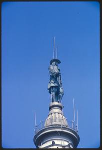 Top of Philadelphia City Hall with statue of William Penn, Philadelphia, Pennsylvania