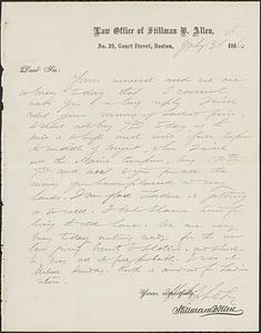 Letter from John D. Long to Zadoc Long, July 31, 1866