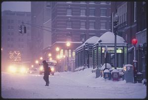 Blizzard of 1996 on Tremont Street