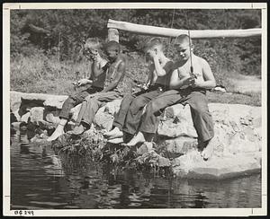 It’s a Great Life - especially when you can enjoy fishing and camping as these youngsters are doing - They are enjoying life at a Boys’ and Girls’ Camps, Inc. and donations of hundreds have helped send them.