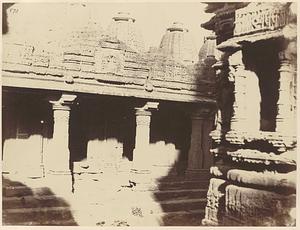 Interior view with wall shrine towers, Bhadreshwar Jain Temple, Bhadreshwar, India