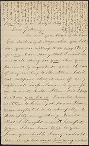 Letter from Zadoc Long to John D. Long, July 6, 1869