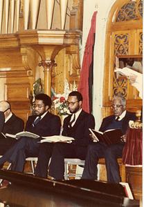 St. Paul AME's Messiah, tenor section, Joseph Bourne, Kenneth Reeves, Weldon Jackson, 1982