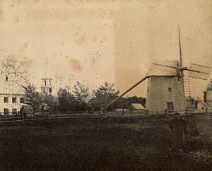 Farris Mill on right, schoolhouse in back left, church spire