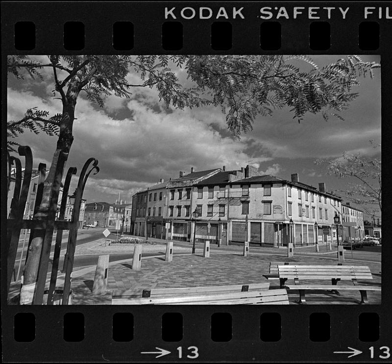 Music center bldg, Market Square 'after' pics, State St. and Market Square with red filter, Jack Bradshaw