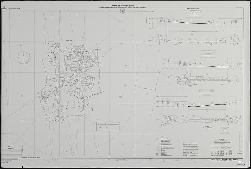 Airport obstruction chart OC 78, Charlotte/Douglas International Airport, Charlotte, North Carolina