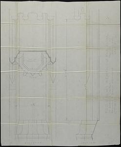 Full-scale drawing of niches in reredos of main altar