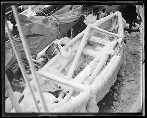 Fishing boat Elizabeth Parker covered in ice