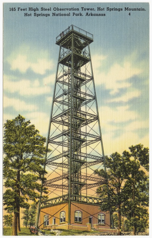 165 feet high steel observation tower, Hot Springs Mountain, Hot Springs National Park, Arkansas