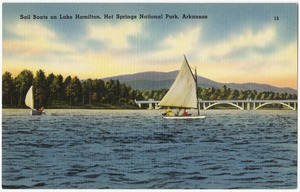 Sail Boats on Lake Hamilton, Hot Springs National Park, Arkansas
