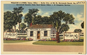 Willcox & Lynes, Tybee office- Butler Ave. at 6th Ave St., Savannah Beach, Ga., Savannah Beach's only real estate office- a complete service.