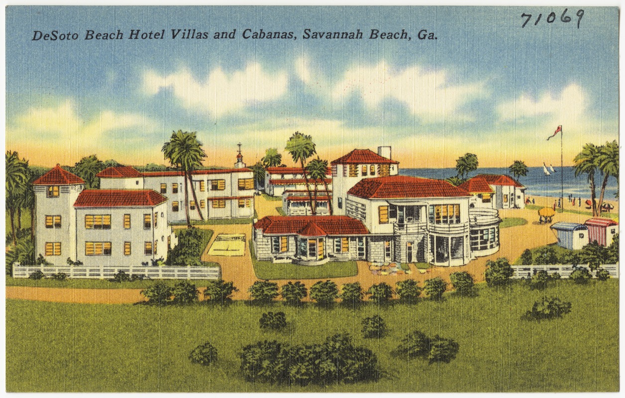 DeSoto Beach Hotel villas and cabanas, Savannah Beach, Ga.