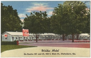 Wildes Motel, on route 301 and 25, 458 S. Main St., Statesboro, Ga.