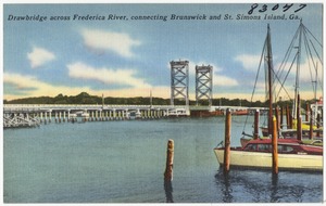 Drawbridge across Frederica River, connecting Brunswick and St. Simons Island, Ga.