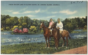 Fresh water lake in Glynn Haven, St. Simons Island, Georgia