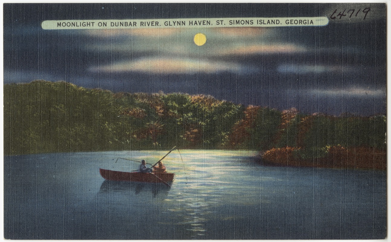 Moonlight on Dunbar River, Glynn Haven, St. Simons Island, Georgia
