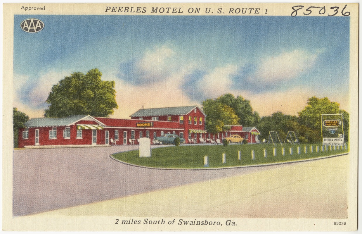 Peebles Motel on U.S. Route 1, 2 miles south of Swainsboro, Ga