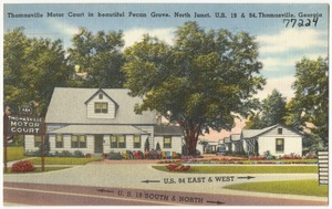 Thomasville Motor Court in beautiful Pecan Grove, north junc. U.S. 19 & 84, Thomasville, Georgia