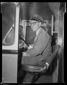 Smiling vehicle driver