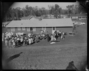 Group gathered outside