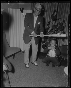 Ty Cobb and Donald Warner, 9, of Melrose pose for cameras
