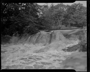 Waterfall of flooded waters