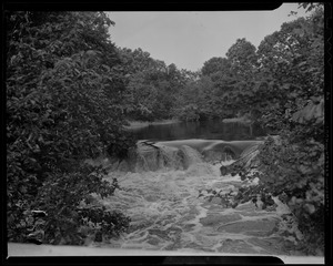 Waterfall of flooded waters