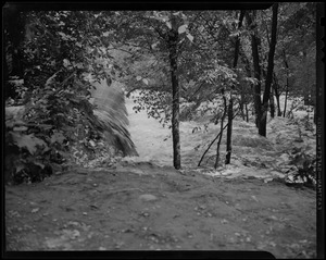 Waterfall of flooded waters