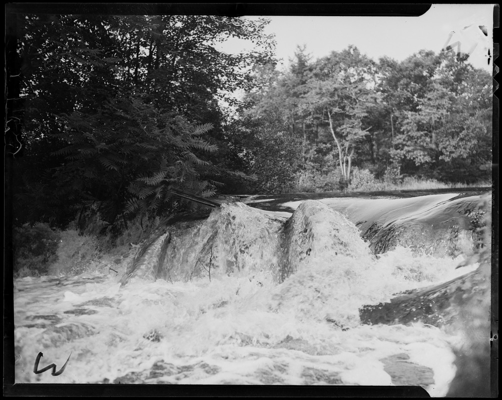 Waterfall of flooded waters