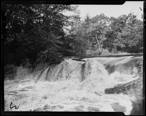 Waterfall of flooded waters